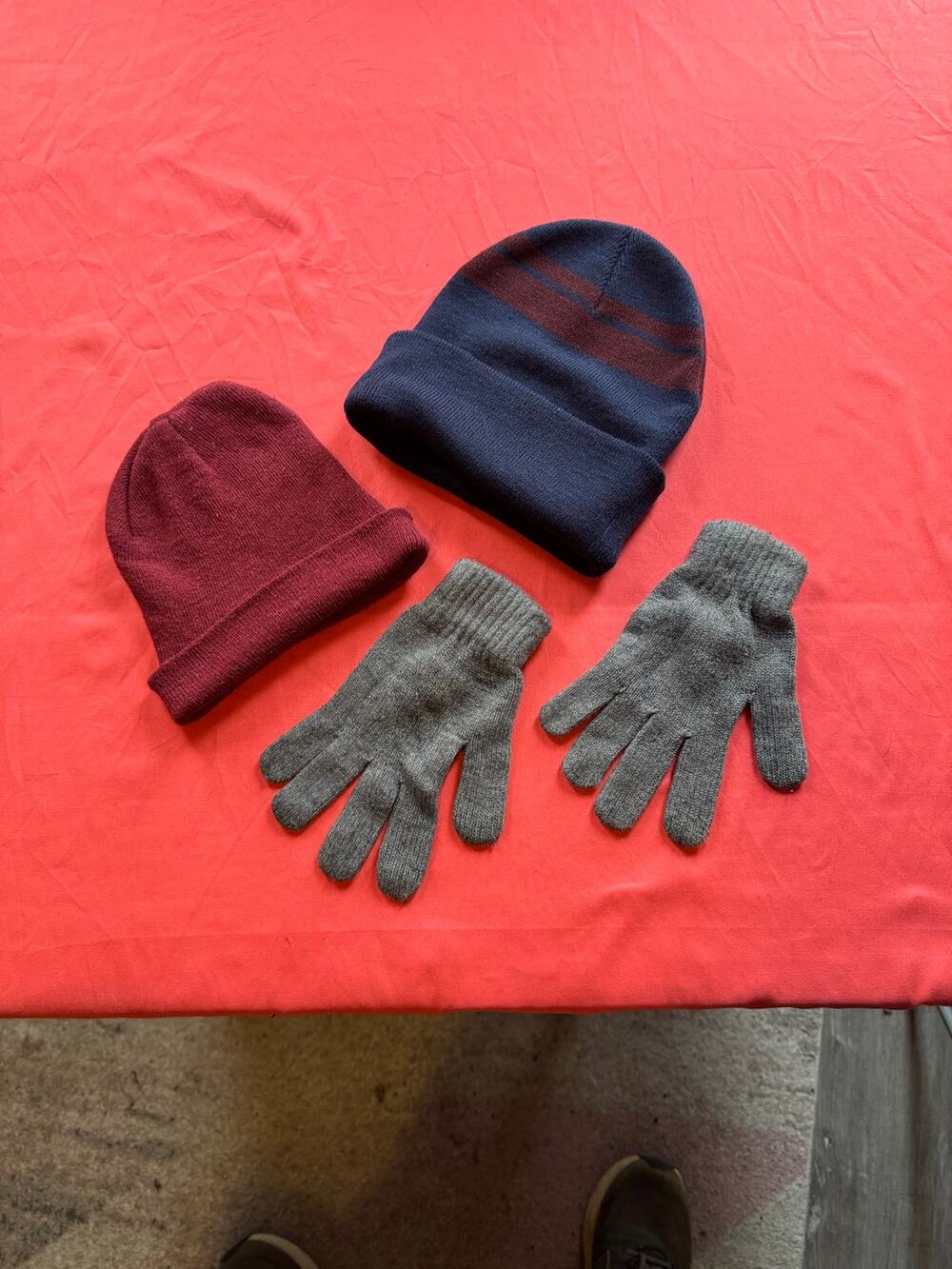 3-Piece Cold Weather Winter Accessories Bundle - Blue/Maroon/Gray